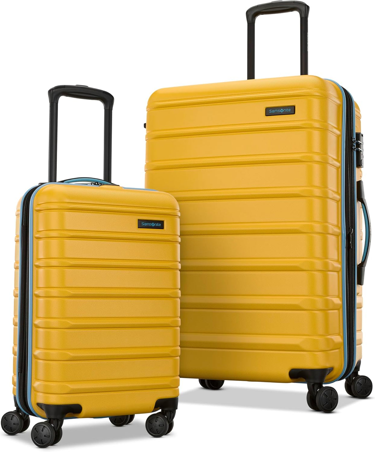 Omni 2 International Carry-On Luggage with 360° Spinner Wheels - Scratch Resistant Hardshell - TSA, Airline-Approved - Expandable Polycarbonate Shell for Lightweight Travel - Rose Gold