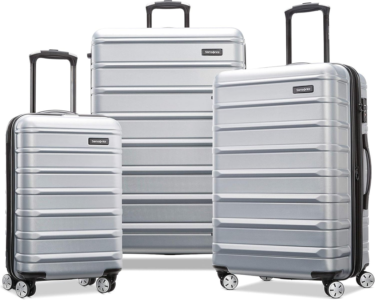 Omni 2 International Carry-On Luggage with 360° Spinner Wheels - Scratch Resistant Hardshell - TSA, Airline-Approved - Expandable Polycarbonate Shell for Lightweight Travel - Rose Gold