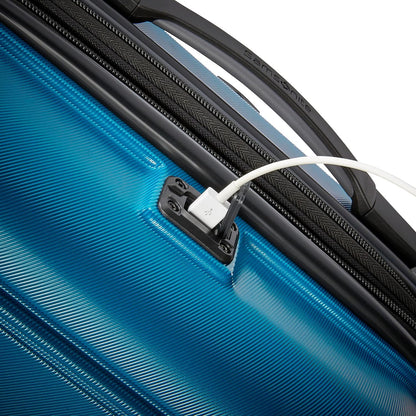 Omni 2 International Carry-On Luggage with 360° Spinner Wheels - Scratch Resistant Hardshell - TSA, Airline-Approved - Expandable Polycarbonate Shell for Lightweight Travel - Rose Gold
