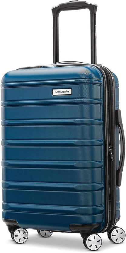 Omni 2 International Carry-On Luggage with 360° Spinner Wheels - Scratch Resistant Hardshell - TSA, Airline-Approved - Expandable Polycarbonate Shell for Lightweight Travel - Rose Gold