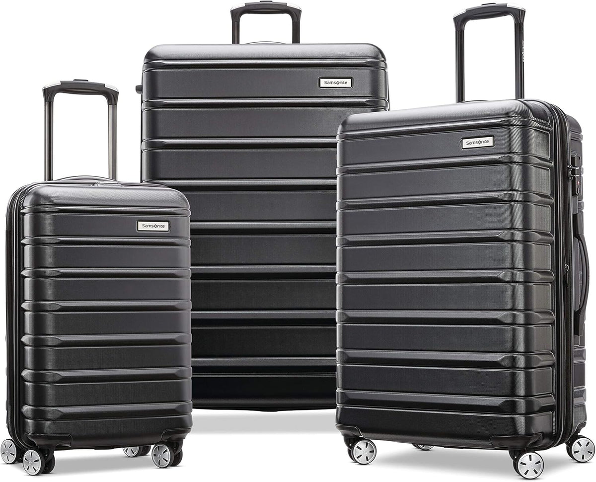 Omni 2 International Carry-On Luggage with 360° Spinner Wheels - Scratch Resistant Hardshell - TSA, Airline-Approved - Expandable Polycarbonate Shell for Lightweight Travel - Rose Gold