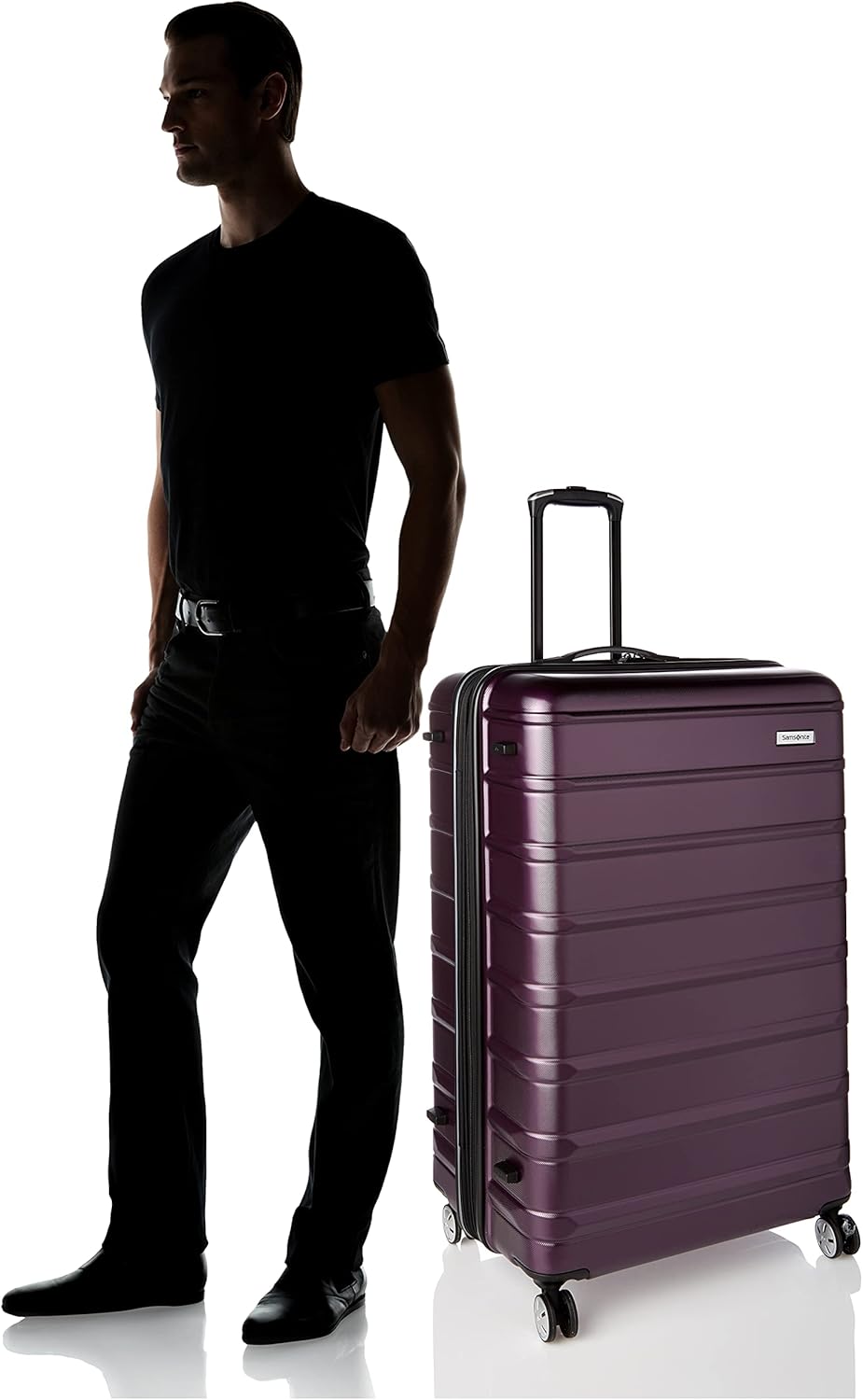 Omni 2 International Carry-On Luggage with 360° Spinner Wheels - Scratch Resistant Hardshell - TSA, Airline-Approved - Expandable Polycarbonate Shell for Lightweight Travel - Rose Gold