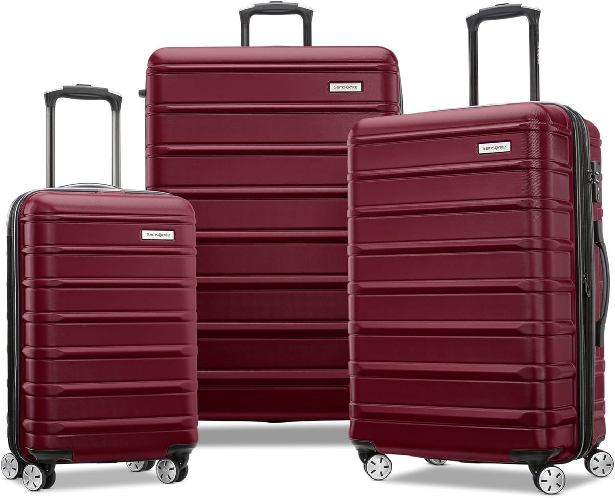Omni 2 International Carry-On Luggage with 360° Spinner Wheels - Scratch Resistant Hardshell - TSA, Airline-Approved - Expandable Polycarbonate Shell for Lightweight Travel - Rose Gold