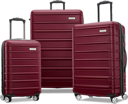 Omni 2 International Carry-On Luggage with 360° Spinner Wheels - Scratch Resistant Hardshell - TSA, Airline-Approved - Expandable Polycarbonate Shell for Lightweight Travel - Rose Gold