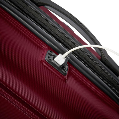 Omni 2 International Carry-On Luggage with 360° Spinner Wheels - Scratch Resistant Hardshell - TSA, Airline-Approved - Expandable Polycarbonate Shell for Lightweight Travel - Rose Gold