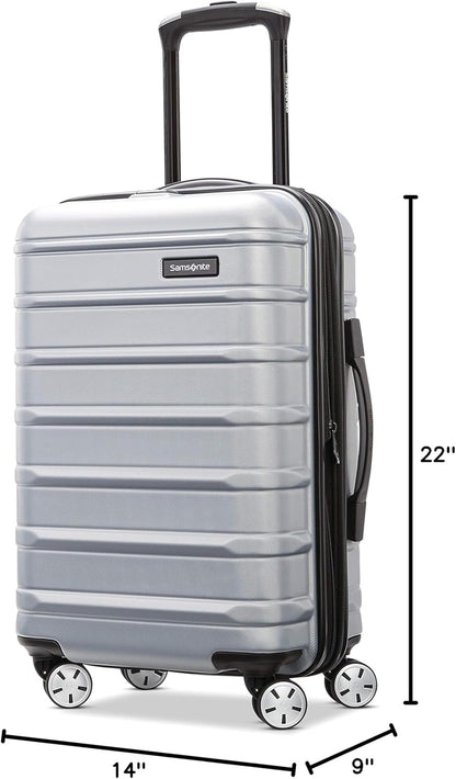 Omni 2 International Carry-On Luggage with 360° Spinner Wheels - Scratch Resistant Hardshell - TSA, Airline-Approved - Expandable Polycarbonate Shell for Lightweight Travel - Rose Gold