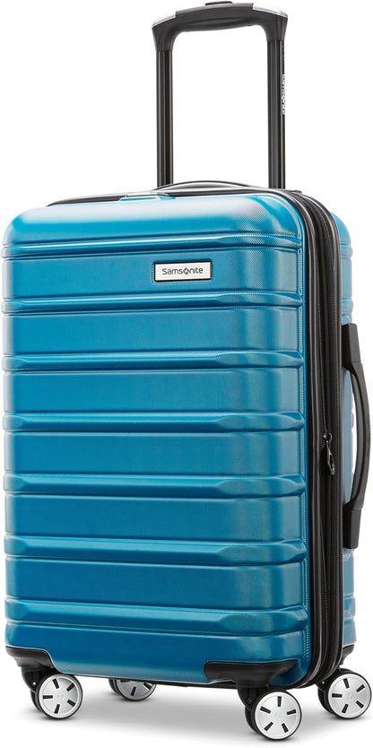 Omni 2 International Carry-On Luggage with 360° Spinner Wheels - Scratch Resistant Hardshell - TSA, Airline-Approved - Expandable Polycarbonate Shell for Lightweight Travel - Rose Gold