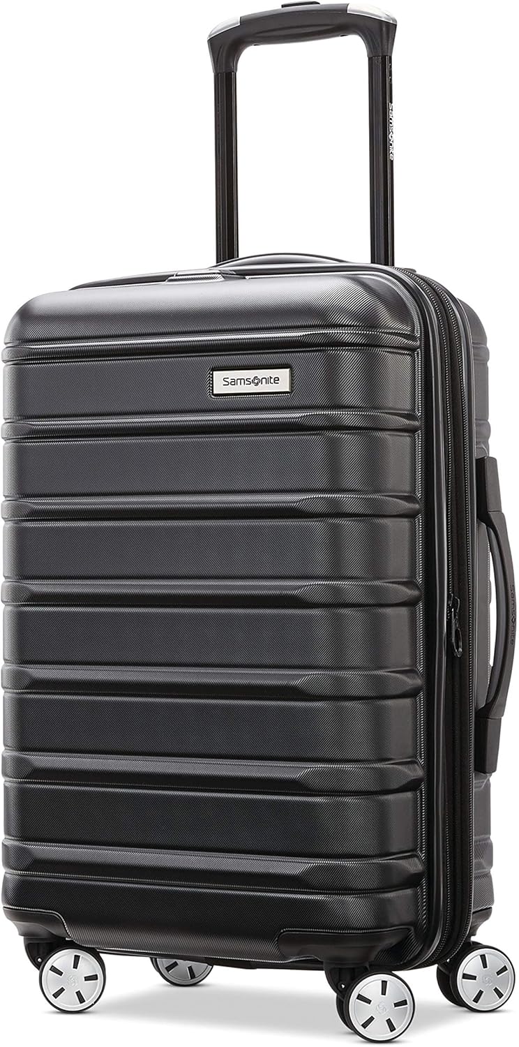 Omni 2 International Carry-On Luggage with 360° Spinner Wheels - Scratch Resistant Hardshell - TSA, Airline-Approved - Expandable Polycarbonate Shell for Lightweight Travel - Rose Gold