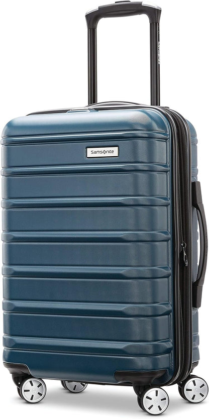 Omni 2 International Carry-On Luggage with 360° Spinner Wheels - Scratch Resistant Hardshell - TSA, Airline-Approved - Expandable Polycarbonate Shell for Lightweight Travel - Rose Gold