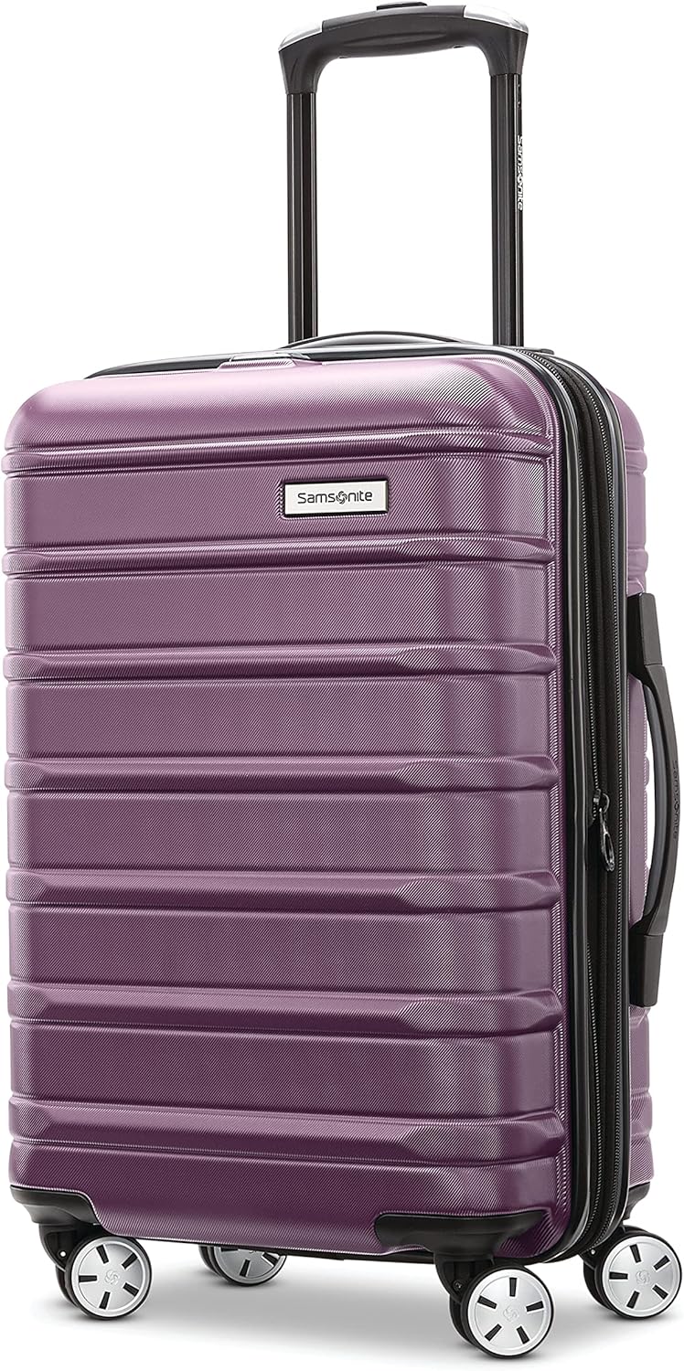 Omni 2 International Carry-On Luggage with 360° Spinner Wheels - Scratch Resistant Hardshell - TSA, Airline-Approved - Expandable Polycarbonate Shell for Lightweight Travel - Rose Gold