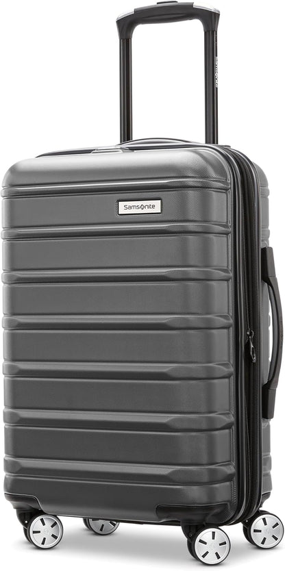 Omni 2 International Carry-On Luggage with 360° Spinner Wheels - Scratch Resistant Hardshell - TSA, Airline-Approved - Expandable Polycarbonate Shell for Lightweight Travel - Rose Gold
