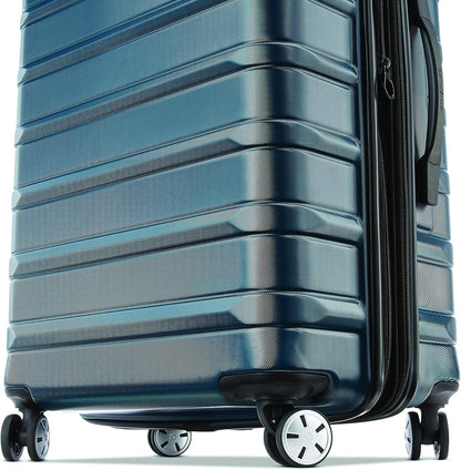 Omni 2 International Carry-On Luggage with 360° Spinner Wheels - Scratch Resistant Hardshell - TSA, Airline-Approved - Expandable Polycarbonate Shell for Lightweight Travel - Rose Gold