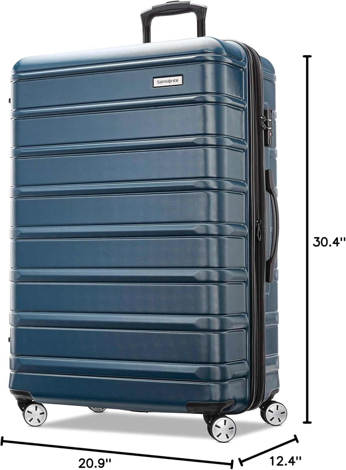 Omni 2 International Carry-On Luggage with 360° Spinner Wheels - Scratch Resistant Hardshell - TSA, Airline-Approved - Expandable Polycarbonate Shell for Lightweight Travel - Rose Gold