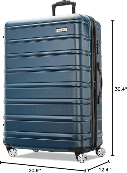 Omni 2 International Carry-On Luggage with 360° Spinner Wheels - Scratch Resistant Hardshell - TSA, Airline-Approved - Expandable Polycarbonate Shell for Lightweight Travel - Rose Gold