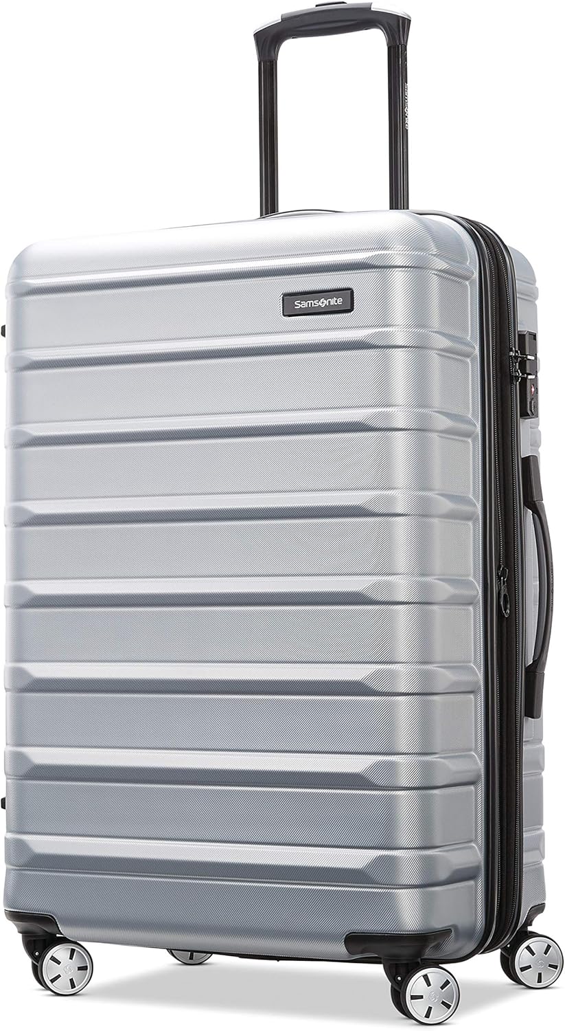 Omni 2 International Carry-On Luggage with 360° Spinner Wheels - Scratch Resistant Hardshell - TSA, Airline-Approved - Expandable Polycarbonate Shell for Lightweight Travel - Rose Gold