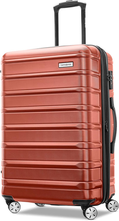 Omni 2 International Carry-On Luggage with 360° Spinner Wheels - Scratch Resistant Hardshell - TSA, Airline-Approved - Expandable Polycarbonate Shell for Lightweight Travel - Rose Gold