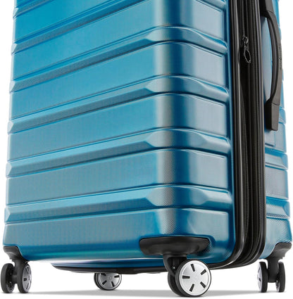 Omni 2 International Carry-On Luggage with 360° Spinner Wheels - Scratch Resistant Hardshell - TSA, Airline-Approved - Expandable Polycarbonate Shell for Lightweight Travel - Rose Gold