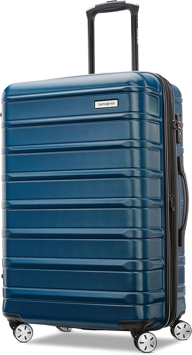 Omni 2 International Carry-On Luggage with 360° Spinner Wheels - Scratch Resistant Hardshell - TSA, Airline-Approved - Expandable Polycarbonate Shell for Lightweight Travel - Rose Gold