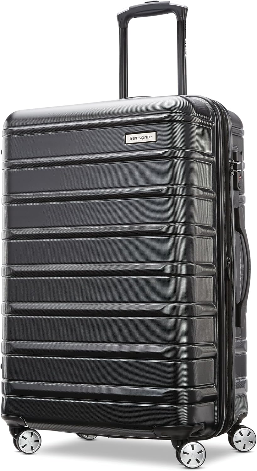 Omni 2 International Carry-On Luggage with 360° Spinner Wheels - Scratch Resistant Hardshell - TSA, Airline-Approved - Expandable Polycarbonate Shell for Lightweight Travel - Rose Gold