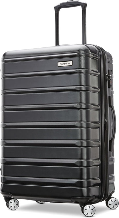 Omni 2 International Carry-On Luggage with 360° Spinner Wheels - Scratch Resistant Hardshell - TSA, Airline-Approved - Expandable Polycarbonate Shell for Lightweight Travel - Rose Gold