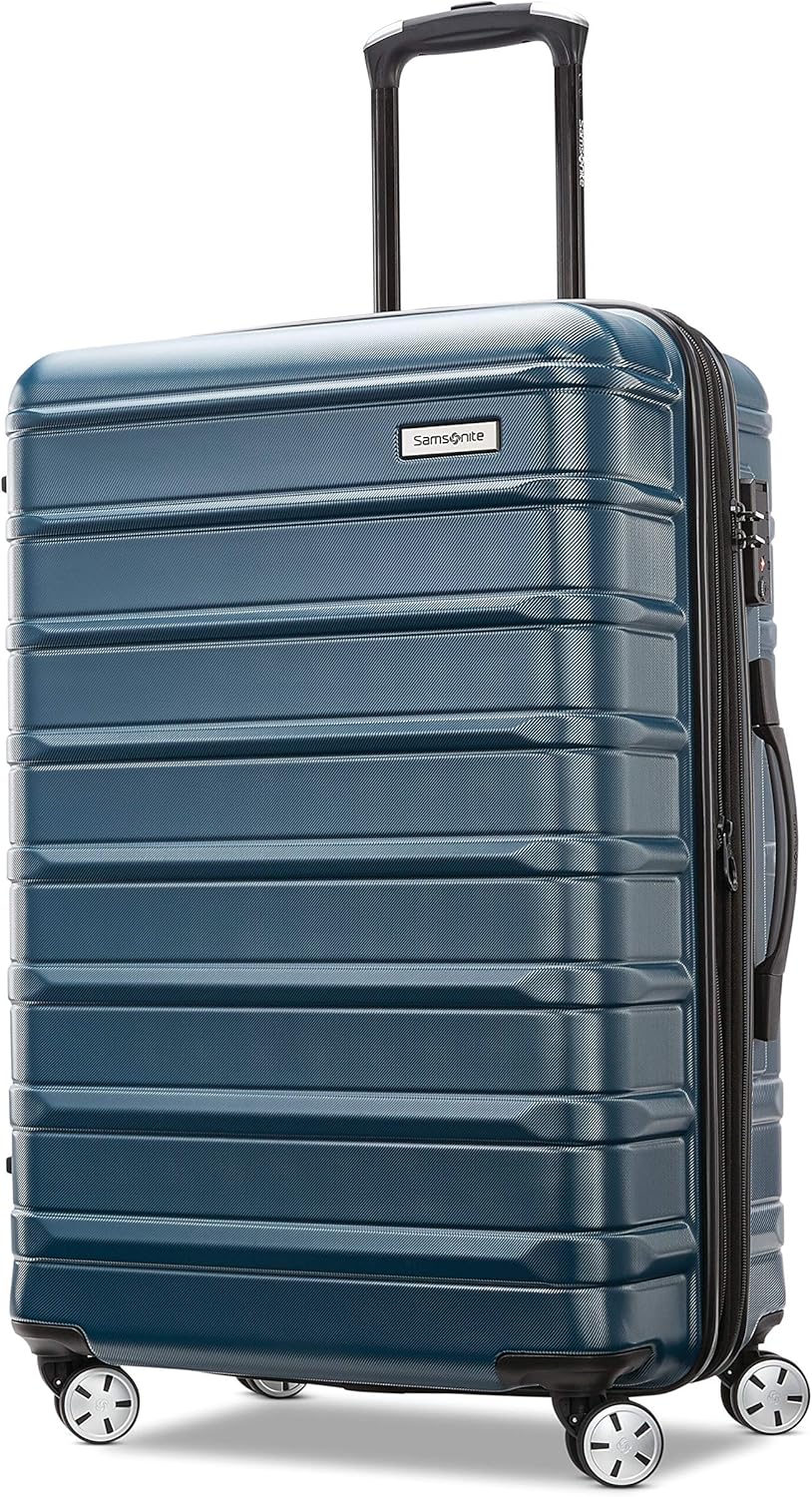 Omni 2 International Carry-On Luggage with 360° Spinner Wheels - Scratch Resistant Hardshell - TSA, Airline-Approved - Expandable Polycarbonate Shell for Lightweight Travel - Rose Gold