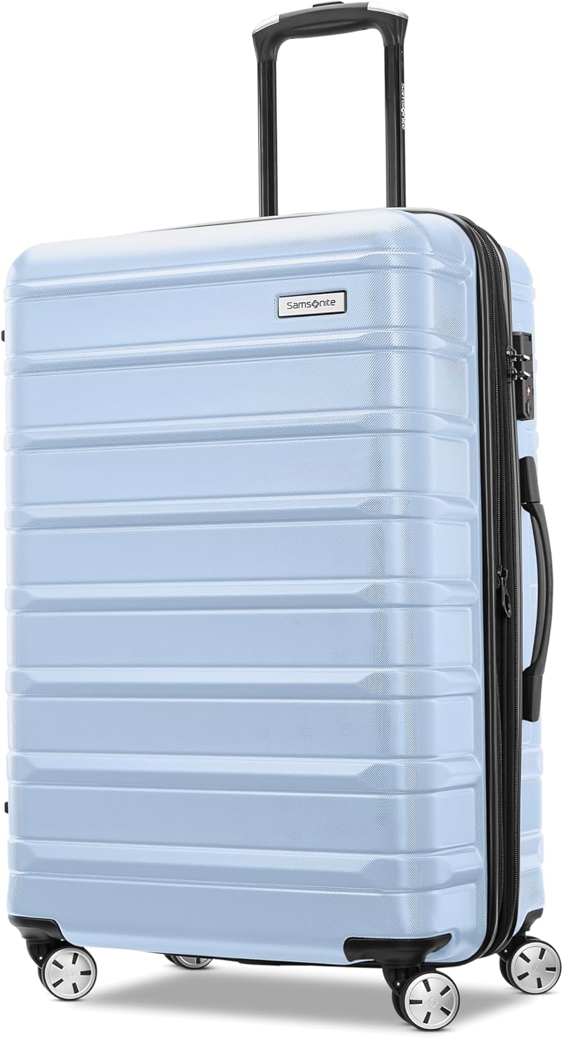Omni 2 International Carry-On Luggage with 360° Spinner Wheels - Scratch Resistant Hardshell - TSA, Airline-Approved - Expandable Polycarbonate Shell for Lightweight Travel - Rose Gold