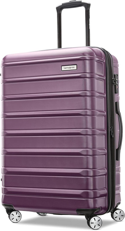 Omni 2 International Carry-On Luggage with 360° Spinner Wheels - Scratch Resistant Hardshell - TSA, Airline-Approved - Expandable Polycarbonate Shell for Lightweight Travel - Rose Gold