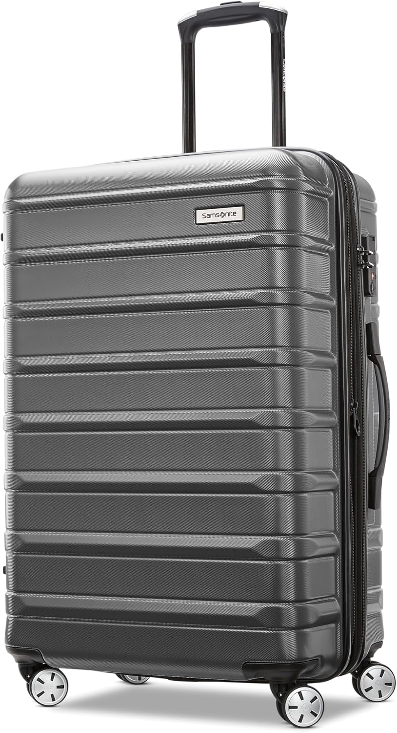 Omni 2 International Carry-On Luggage with 360° Spinner Wheels - Scratch Resistant Hardshell - TSA, Airline-Approved - Expandable Polycarbonate Shell for Lightweight Travel - Rose Gold
