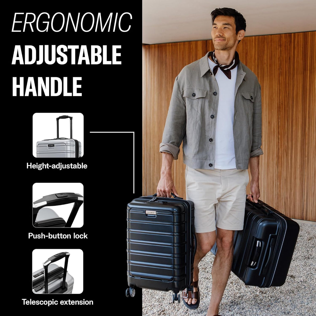 Omni 2 International Carry-On Luggage with 360° Spinner Wheels - Scratch Resistant Hardshell - TSA, Airline-Approved - Expandable Polycarbonate Shell for Lightweight Travel - Rose Gold