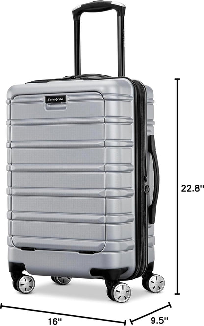 Omni 2 International Carry-On Luggage with 360° Spinner Wheels - Scratch Resistant Hardshell - TSA, Airline-Approved - Expandable Polycarbonate Shell for Lightweight Travel - Rose Gold