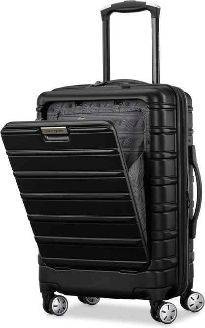 Omni 2 International Carry-On Luggage with 360° Spinner Wheels - Scratch Resistant Hardshell - TSA, Airline-Approved - Expandable Polycarbonate Shell for Lightweight Travel - Rose Gold