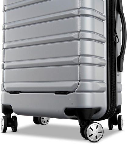 Omni 2 International Carry-On Luggage with 360° Spinner Wheels - Scratch Resistant Hardshell - TSA, Airline-Approved - Expandable Polycarbonate Shell for Lightweight Travel - Rose Gold