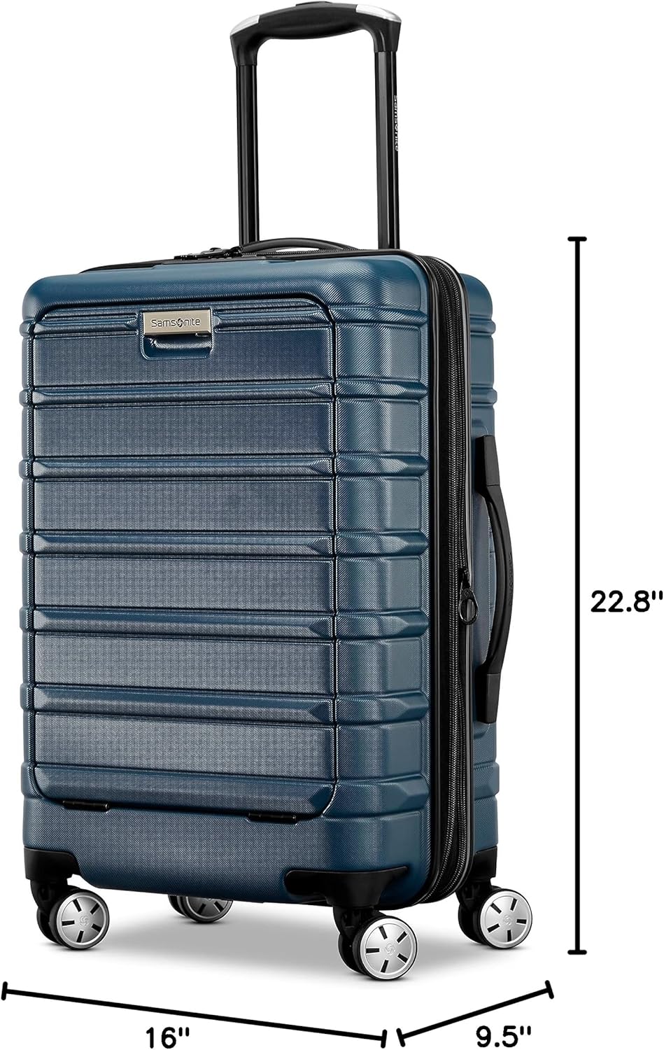 Omni 2 International Carry-On Luggage with 360° Spinner Wheels - Scratch Resistant Hardshell - TSA, Airline-Approved - Expandable Polycarbonate Shell for Lightweight Travel - Rose Gold