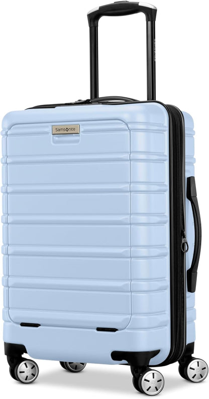 Omni 2 International Carry-On Luggage with 360° Spinner Wheels - Scratch Resistant Hardshell - TSA, Airline-Approved - Expandable Polycarbonate Shell for Lightweight Travel - Rose Gold