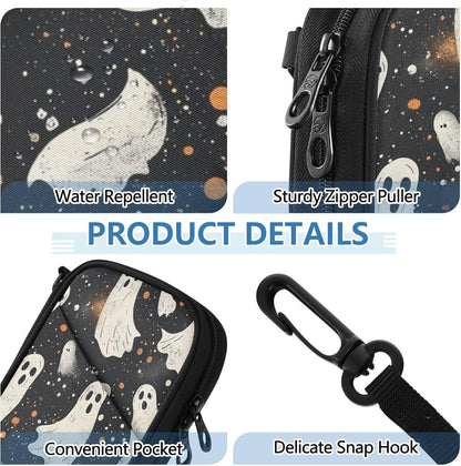 Halloween Ghosts Travel Passport Holder RFID Blocking Wallet | Family Passport Book Wallet, Waterproof Travel Document Organizer Clutch Bag Credit Cards Case Cover for Women Men