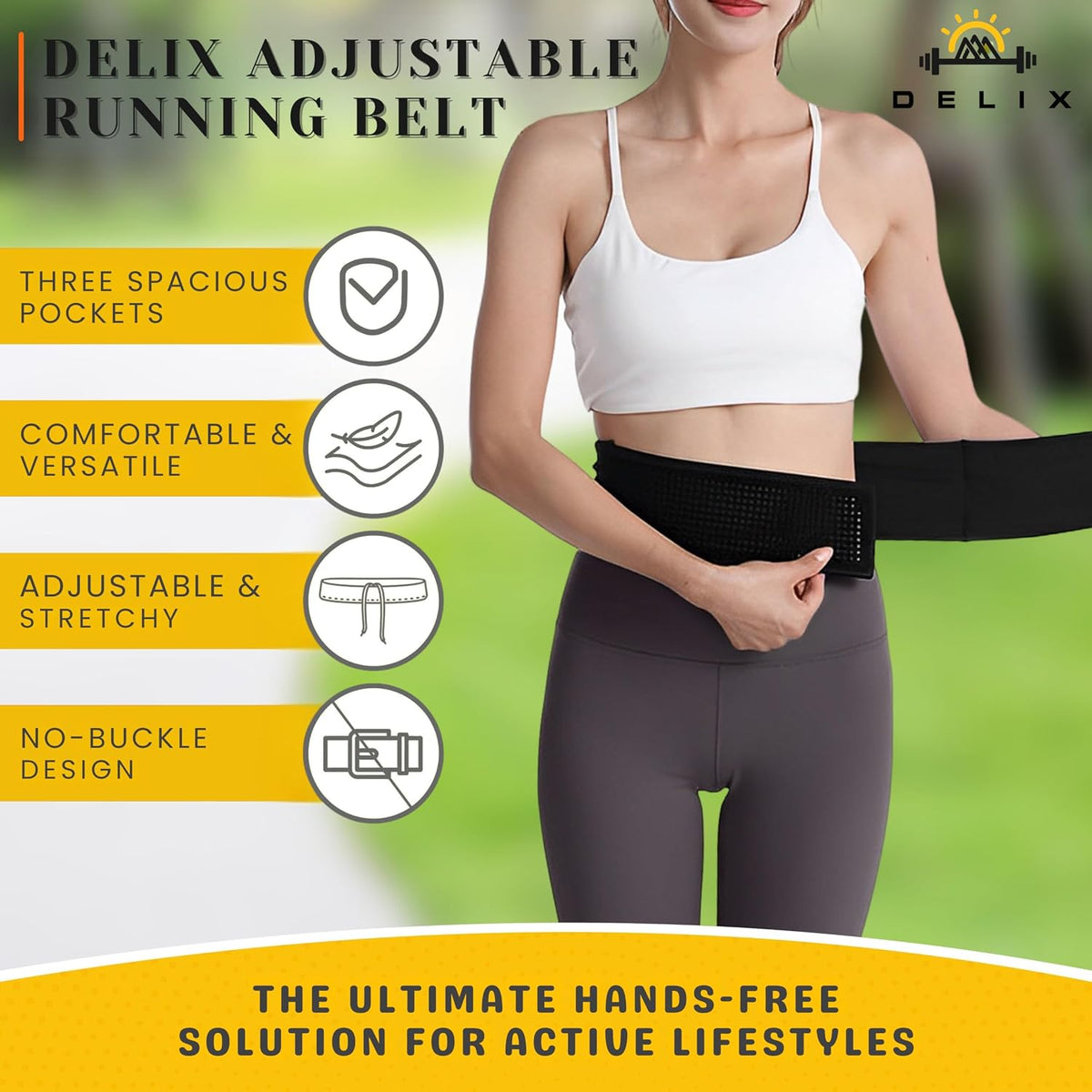 Adjustable 3 Pocket Lightweight Running Belt with Zipper for Women and Men from 24" to 38" Waist for Cell Phone, Money | Anti-Theft Travel Waist Bag