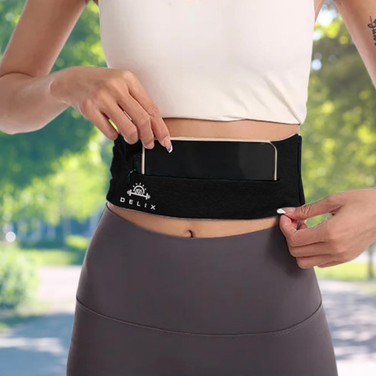Adjustable 3 Pocket Lightweight Running Belt with Zipper for Women and Men from 24" to 38" Waist for Cell Phone, Money | Anti-Theft Travel Waist Bag