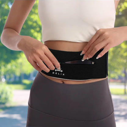 Adjustable 3 Pocket Lightweight Running Belt with Zipper for Women and Men from 24" to 38" Waist for Cell Phone, Money | Anti-Theft Travel Waist Bag