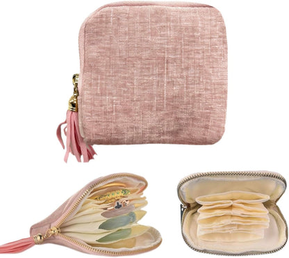 2026 New Travel Jewelry Case Portable Organizer(For Rings, Bracelets, Bangles) Small Jewelry Bags,Travel Jewelry Organizer,Gift For Mother's Day (light pink)