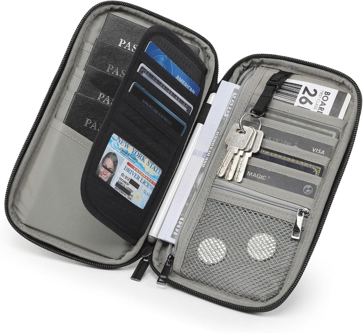 RFID Travel Passport Wallet, Family Passport Holder, Trip Document Organizer P.Travel Series