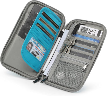 RFID Travel Passport Wallet, Family Passport Holder, Trip Document Organizer P.Travel Series