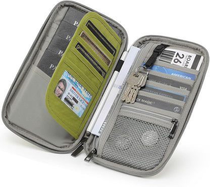RFID Travel Passport Wallet, Family Passport Holder, Trip Document Organizer P.Travel Series