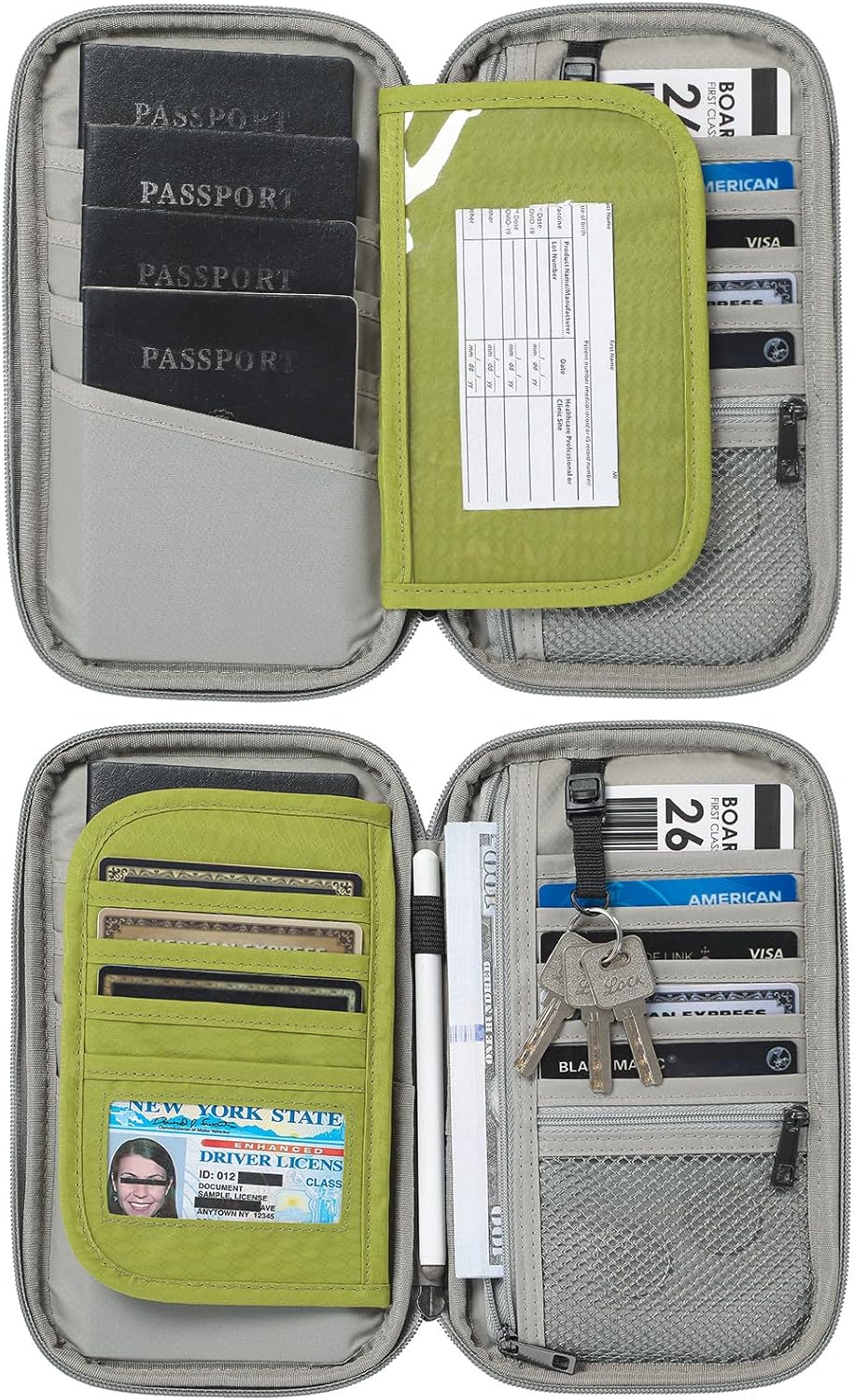 RFID Travel Passport Wallet, Family Passport Holder, Trip Document Organizer P.Travel Series