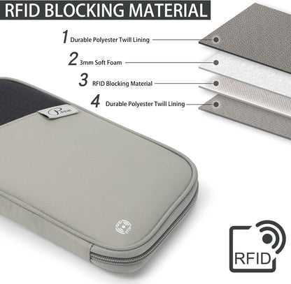 RFID Travel Passport Wallet, Family Passport Holder, Trip Document Organizer P.Travel Series