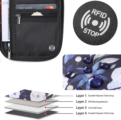 RFID Travel Passport Wallet, Family Passport Holder, Trip Document Organizer P.Travel Series