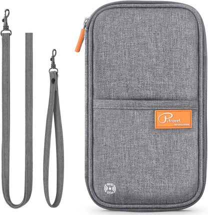 RFID Travel Passport Wallet, Family Passport Holder, Trip Document Organizer P.Travel Series
