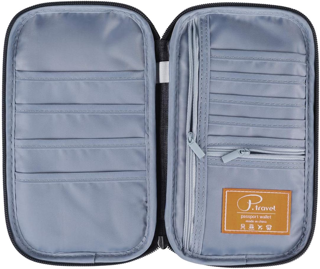 RFID Travel Passport Wallet, Family Passport Holder, Trip Document Organizer P.Travel Series