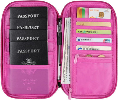 RFID Travel Passport Wallet, Family Passport Holder, Trip Document Organizer P.Travel Series