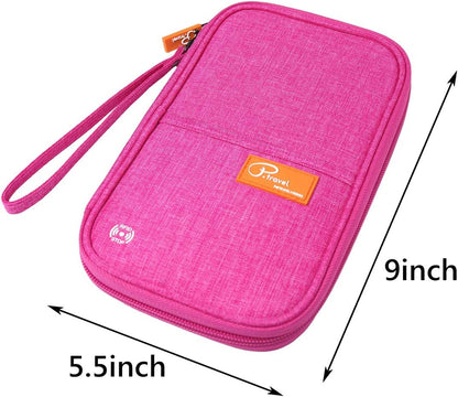 RFID Travel Passport Wallet, Family Passport Holder, Trip Document Organizer P.Travel Series