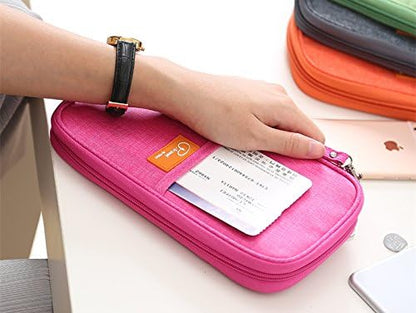 RFID Travel Passport Wallet, Family Passport Holder, Trip Document Organizer P.Travel Series